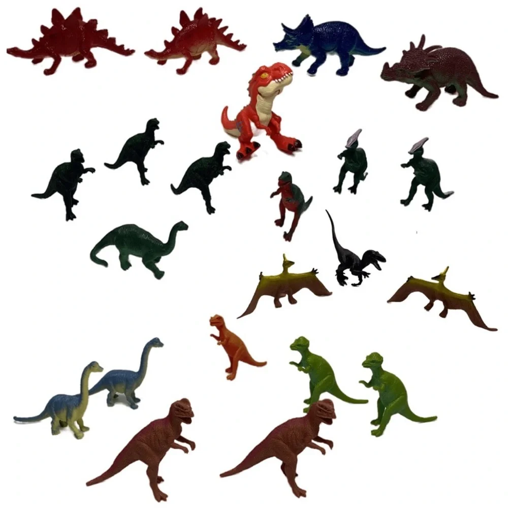 Vintage Dinosaur Collection Prehistoric Action Figures Vintage Toys Set 22 Pc
